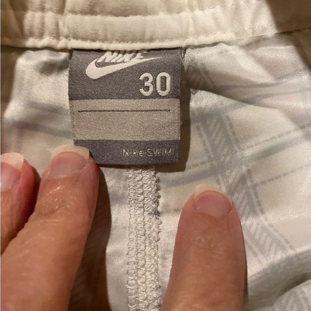 Vintage Nike Shorts Men’s 30 Checked Lace Up Swimming Trunks Bermuda Pocket